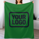 Custom Emerald Green Navy Blanket
