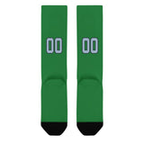Custom Emerald Green Light Blue Knee-High Sock