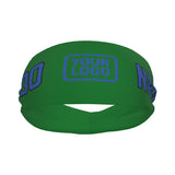 Custom Emerald Green Sky Blue Sports headband