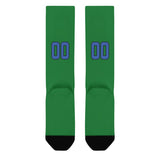 Custom Emerald Green Sky Blue Knee-High Sock