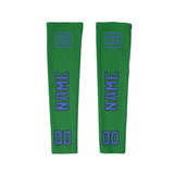 Custom Emerald Green Sky Blue Arm Sleeve