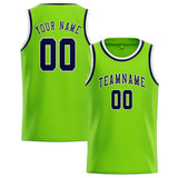 Custom Emerald Green & Navy Colors Design Sports Basketball Jersey