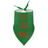 Custom Emerald Green Orange Red Pet Scarf