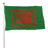 Custom Emerald Green Orange Red Flag