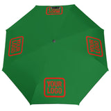 Custom Emerald Green Orange Red Automatic Umbrella