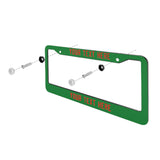 Custom Emerald Green Orange Red License Plate Frame