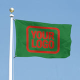 Custom Emerald Green Orange Red Flag