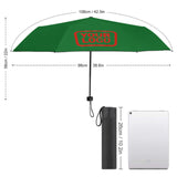 Custom Emerald Green Orange Red Automatic Umbrella