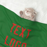 Custom Emerald Green Orange Red Pet Blanket