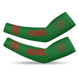 Custom Emerald Green Coral Red Arm Sleeve