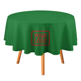 Custom Emerald Green Coral Red Round Table Cloth