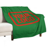 Custom Emerald Green Orange Red Blanket