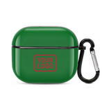 Custom Emerald Green Coral Red AirPods Case (3rd Generation)
