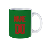 Custom Emerald Green Coral Red Mug