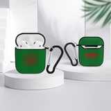 Custom Emerald Green Coral Red AirPods Case
