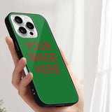 Custom Emerald Green Coral Red Phone Case