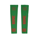 Custom Emerald Green Coral Red Arm Sleeve