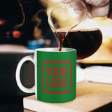 Custom Emerald Green Coral Red Mug