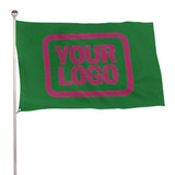 Custom Emerald Green Pink Flag
