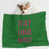 Custom Emerald Green Pink Pet Blanket