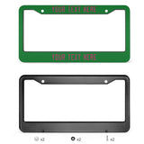 Custom Emerald Green Pink License Plate Frame