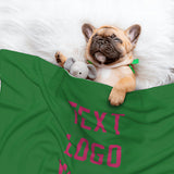 Custom Emerald Green Pink Pet Blanket