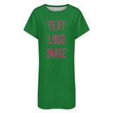 Custom Emerald Green Pink Nachthemd