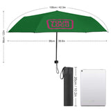 Custom Emerald Green Pink Automatic Umbrella