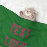 Custom Emerald Green Pink Pet Blanket