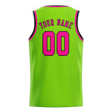 Custom Emerald Green & Pink Colors Design Sports Basketball Jersey