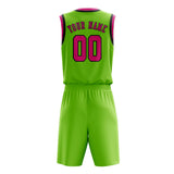 Custom Emerald Green Pink Basketball Set