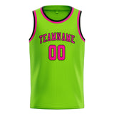 Custom Emerald Green & Pink Colors Design Sports Basketball Jersey