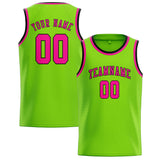 Custom Emerald Green & Pink Colors Design Sports Basketball Jersey
