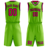 Custom Emerald Green Pink Basketball Set