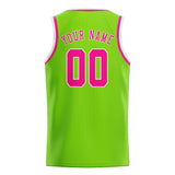 Custom Emerald Green & Pink Colors Design Sports Basketball Jersey