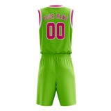 Custom Emerald Green Pink Basketball Set