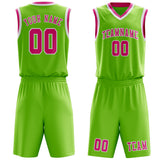 Custom Emerald Green Pink Basketball Set