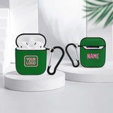 Custom Emerald Green Light Pink AirPods Case