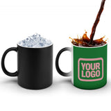 Custom Emerald Green Light Pink Magic Mug