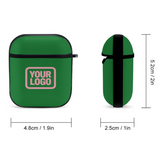 Custom Emerald Green Light Pink AirPods Case