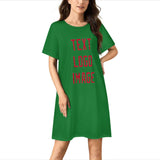 Custom Emerald Green Red Nachthemd