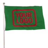 Custom Emerald Green Red Flag