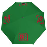 Custom Emerald Green Red Automatic Umbrella