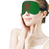 Custom Emerald Green Red Sleep Mask