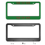Custom Emerald Green Red License Plate Frame