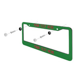 Custom Emerald Green Red License Plate Frame