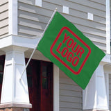 Custom Emerald Green Red Flag