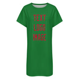 Custom Emerald Green Red Nachthemd
