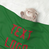 Custom Emerald Green Red Pet Blanket