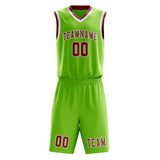 Custom Emerald Green Red Basketball Set